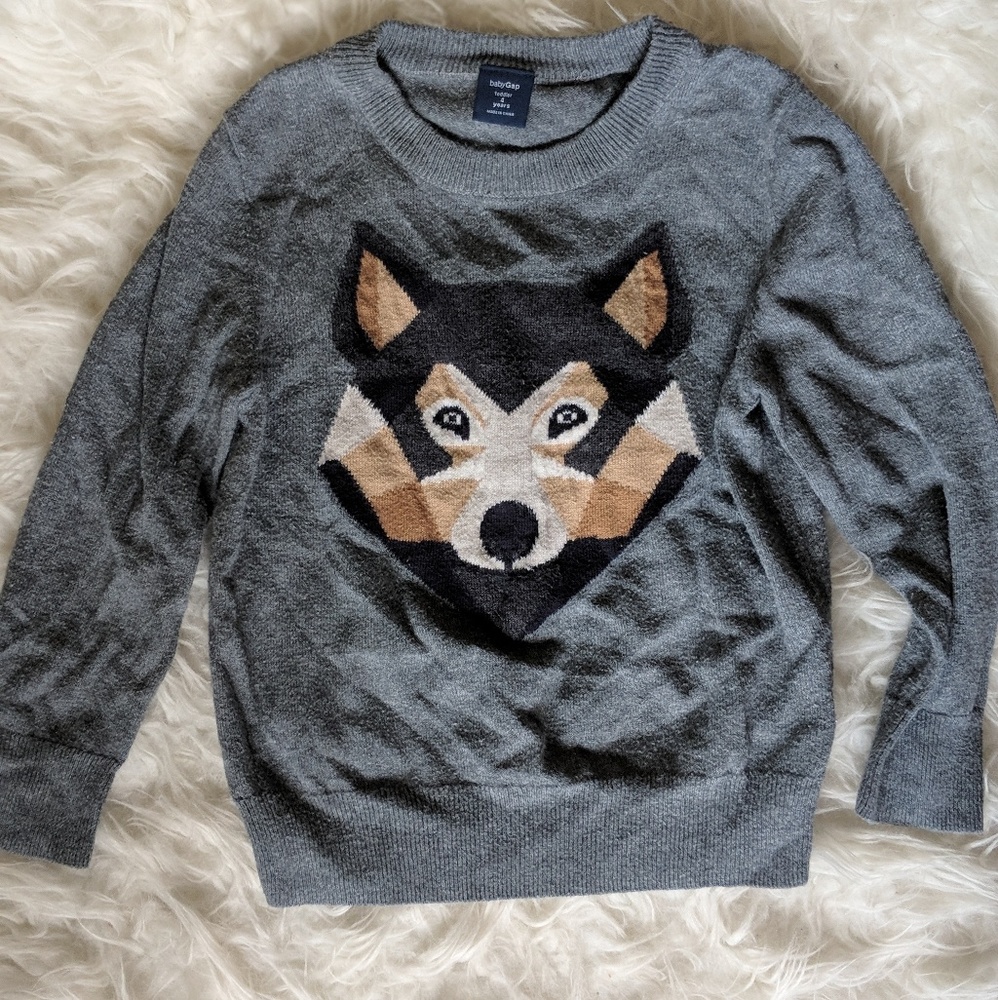 Wolf sweater boys Gap